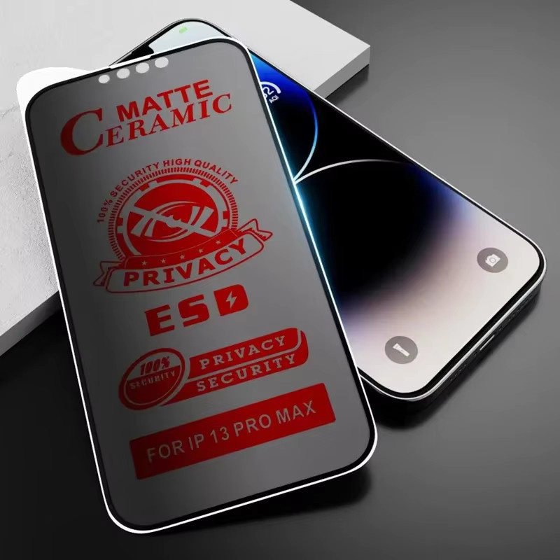 Arvin 4er-Pack Matte Keramik-Displayschutzfolie mit Anti-Spionage-Funktion für iPhone 16 15 14 13 12 11 Pro Max Plus und XR XS Mini, Transparent - Bild 5
