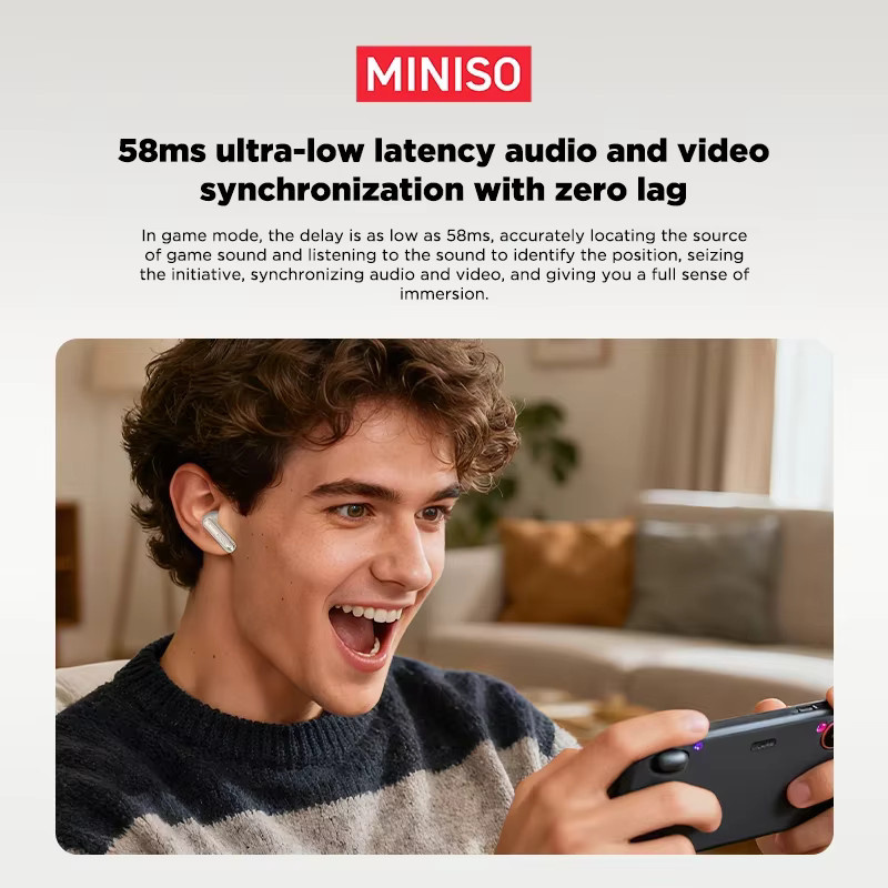 MINISO MS106 TWS In-Ear Wireless-Kopfhörer mit Bluetooth V6.0 und AI Translator in Blau oder Weiß - Bild 4