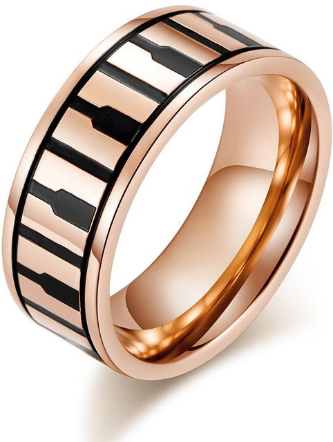 YIRAN Ring Titanstahl, Roségold, Unisex, Ringgröße 9 - Bild 1