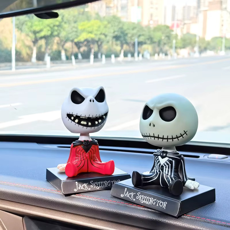 Disney Nightmare Before Christmas Jack Skellington Wackelkopf-Puppe, PVC Sammlerstück Modell Spielzeug - Bild 4