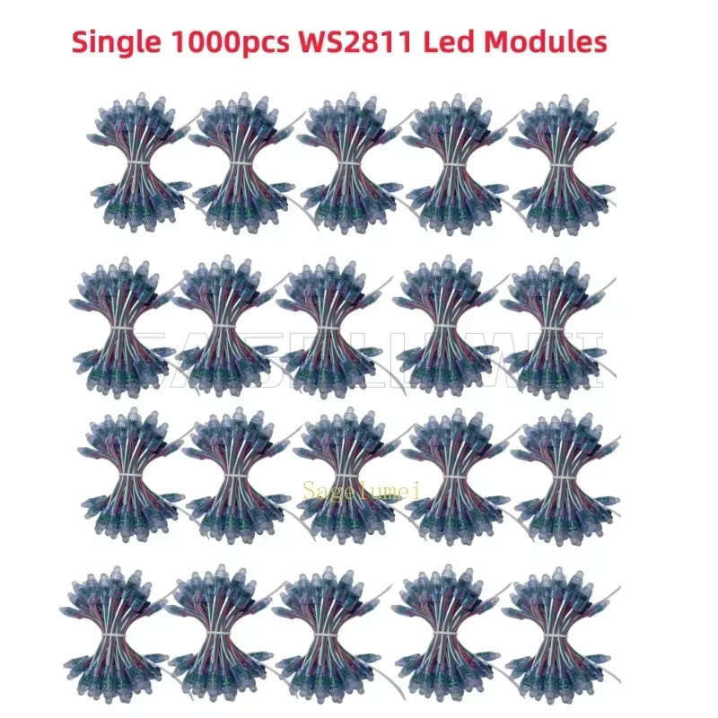 SAGE LU MEI WS2811 RGB Digital LED Pixel Licht Modul T1000S IP68 wasserdicht Multicolor DC5V 12mm - Bild 3