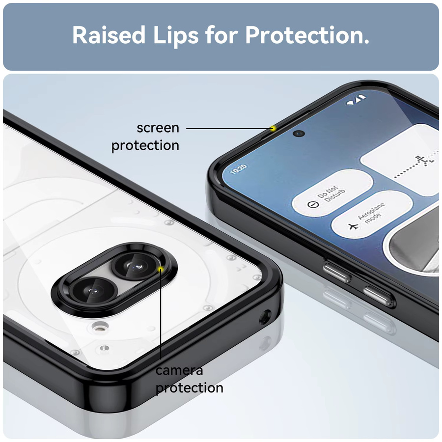 Nothing Phone 2a Schutzhülle Transparent mit Soft Frame und Hard Case Design - Bild 6