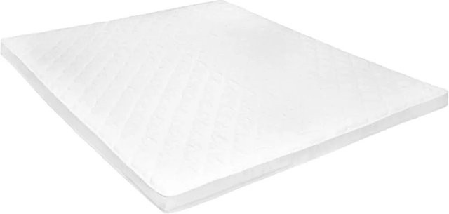 vidaXL Matratzenauflage aus Kaltschaum mit Ei-Profil in Weiß, Höhe: 6 cm, Breite: 160 cm, Tiefe: 200 cm - Bild 1