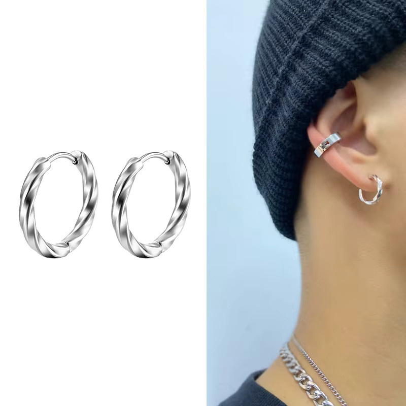 SMYXY Creolen Edelstahl, Spirale, Damen - Bild 5