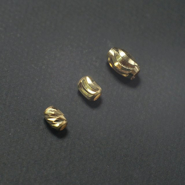 Sinya Gold Spacer Perlen, 750 Gold, Oliven Perlen, Unisex - Bild 1