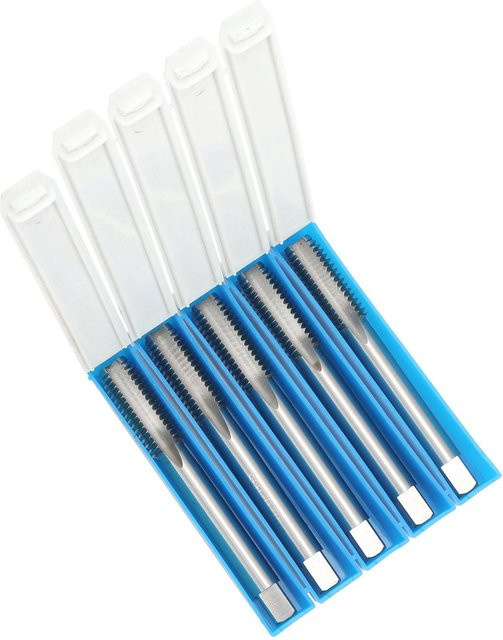 Koogeelife Gewindebohrer Set aus HSS-Stahl, 5 Stück, M12, Farbe: Weiß/Silber - Bild 1