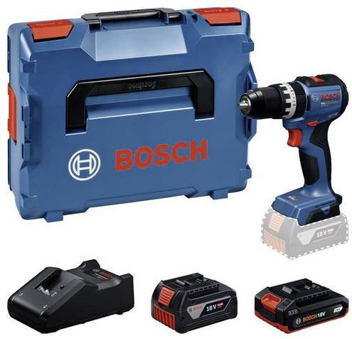 Bosch Professional Akku-Schlagbohrschrauber GSB18V-52 mit 2 Akkus 18V in L-BOXX, Blau - Bild 1
