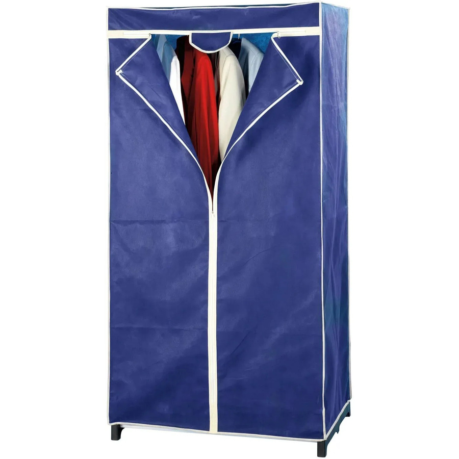 Wenko Kleiderschrank Air aus Vlies und Metall in Blau, B/T/H: 75 x 50 x 150 cm - Bild 2