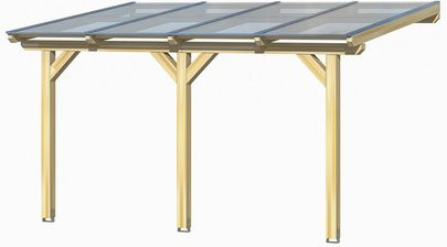 Skan Holz Terrassenüberdachung Bormio aus Leimholz in Natur Beige, B/T: 434 x 350 cm - Bild 3