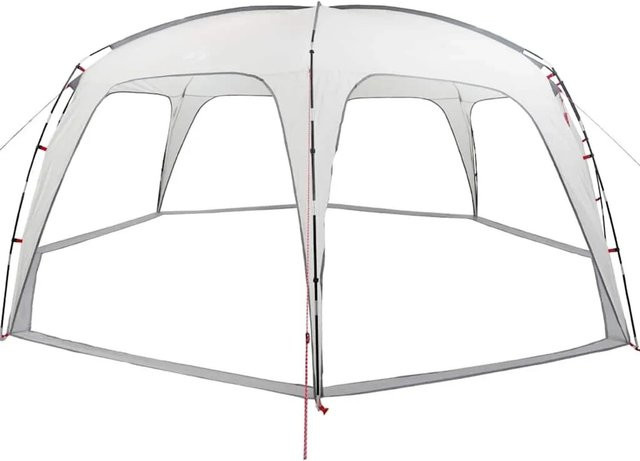 vidaXL Partyzelt Grau Wasserdicht aus Polyester und Glasfaser mit Kuppelform B/T/H: 695 x 295 x 27 cm - Bild 1