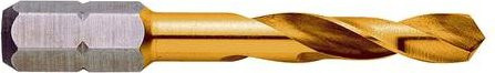 Exact HSS Metall-Spiralbohrer in Gold, Durchmesser: 6,3 mm, Gesamtlänge: 51 mm, DIN 3126, 1/4 Anschluss - Bild 1