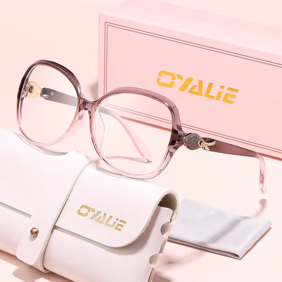 Oyalie Korrektionsbrille, Großrahmen, Vollrand, Mehrfarbig, Pink, Gold, Kunststoff - Bild 1