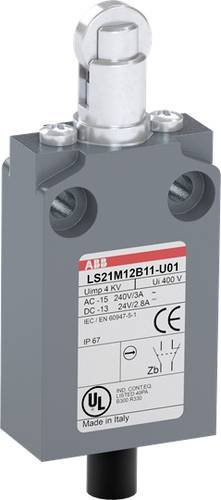 ABB LS21M12B11-U01 Positionsschalter mit Kuppenstößel, 10A, grau, IP67 - Bild 1