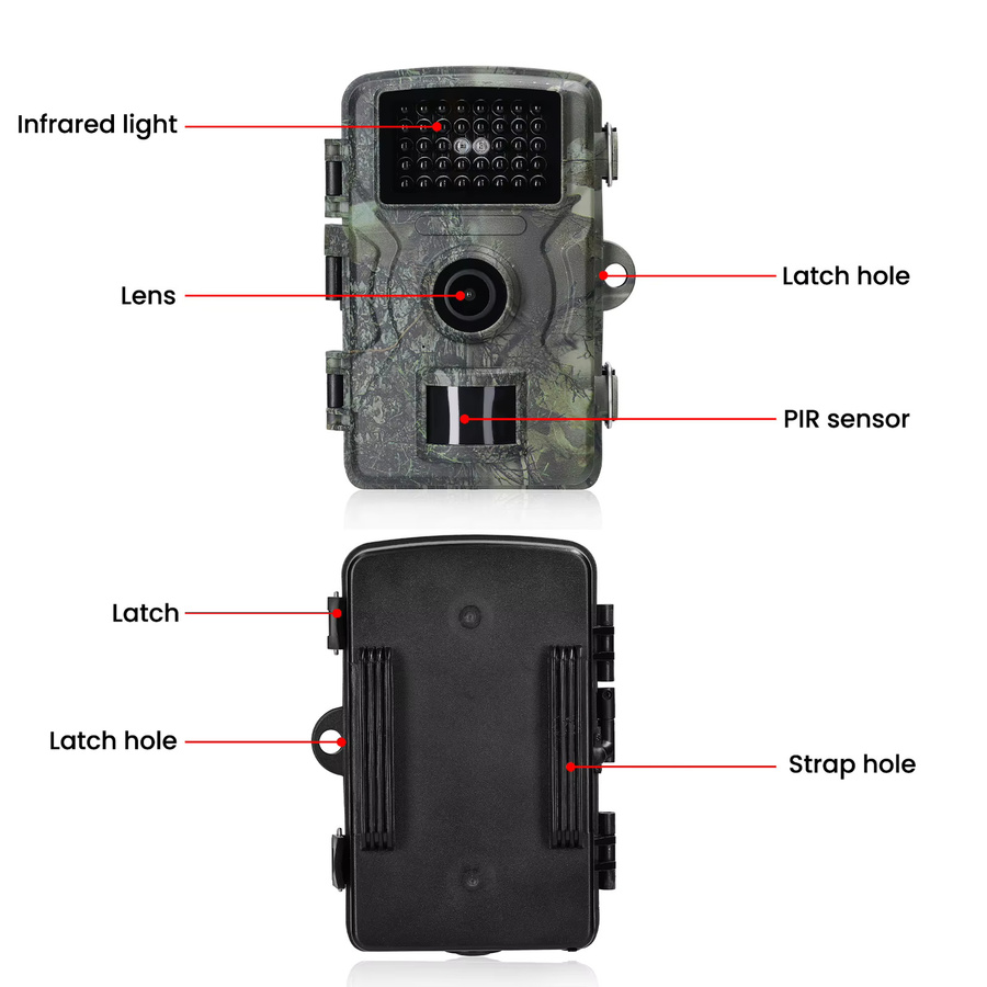 16MP 1080P Jagd-Nachtsichtkamera mit 2,0 Zoll TFT-Farbdisplay und Infrarot für Außenbereiche - Bild 3