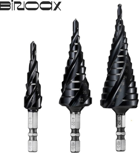 Binoax M35 TiAlN-beschichteter Stufenbohrer aus HSS-Cobalt für Edelstahl und Hartmetall in Schwarz - Bild 1