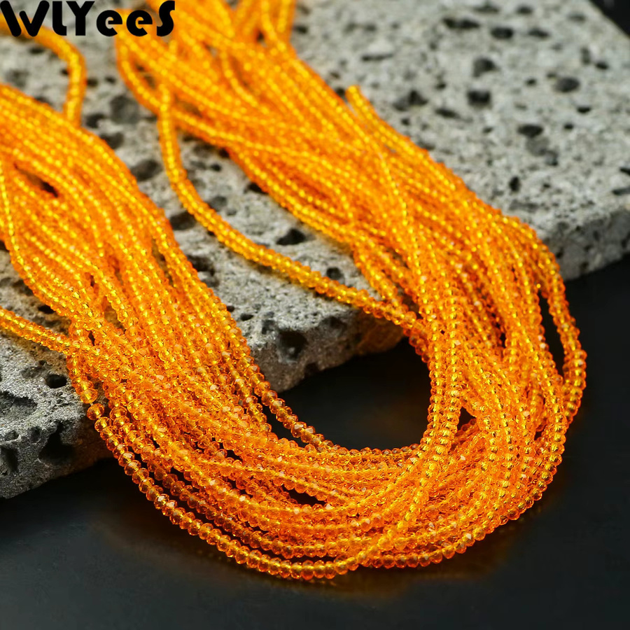 WLYeeS Distanzperlen, Orange, 2 mm, Unisex - Bild 2