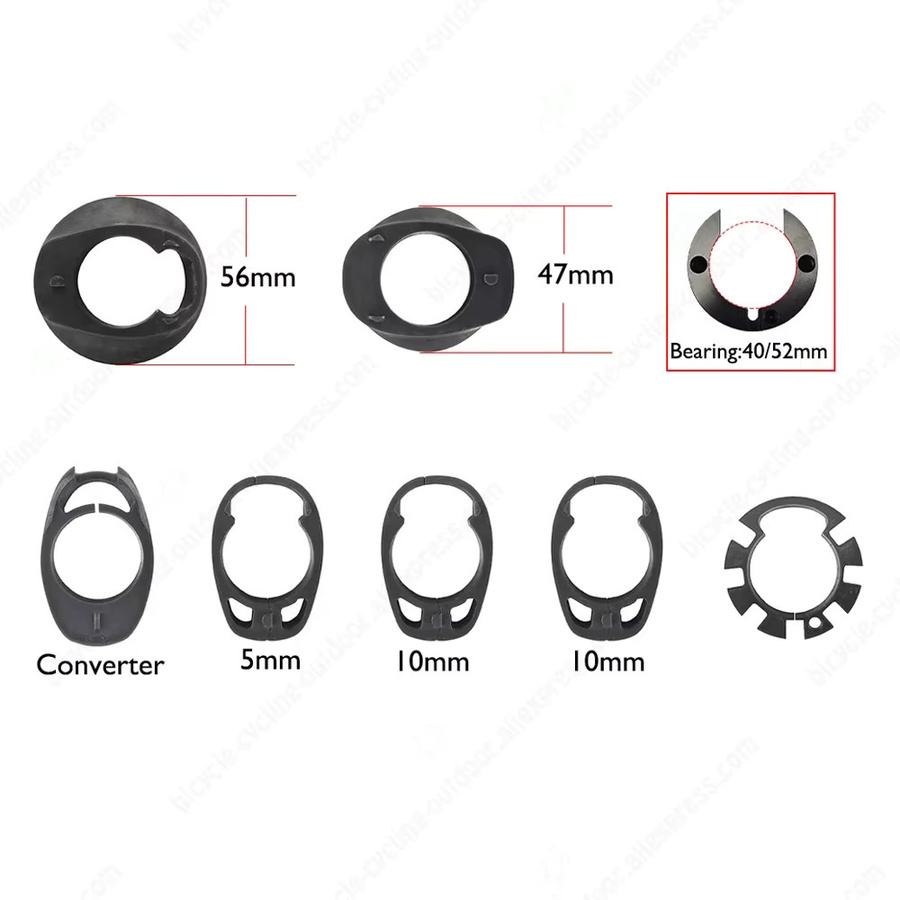 ULLICYC Lenkeradapter für SL8 Rennrad Cockpit zur Konvertierung von runden Steuerrohr Rahmen, Schwarz - Bild 3