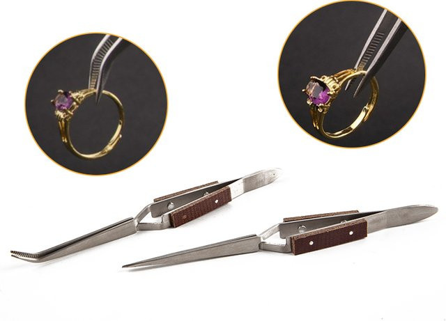 JETTING Cross Locking Lock Pinzette aus Edelstahl in Silber für Schmuck, Löten und Handwerk - Bild 1
