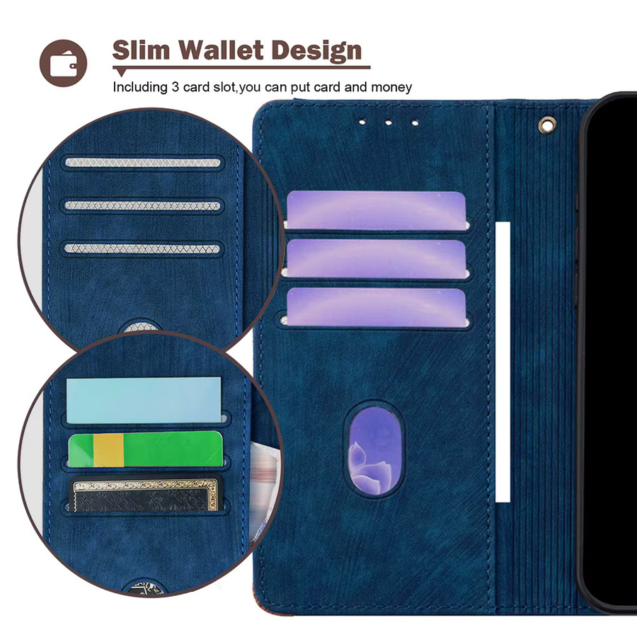 Xiaomi Handyhülle im Flip-Book-Stil mit Metallschnalle für Poco C85 C75 C71 C61 C65 C51 C50 in Grau - Bild 2