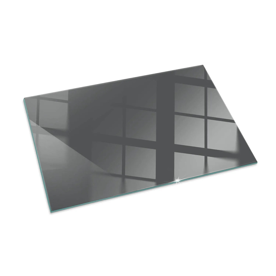Tulup Glasplatte für Kaminöfen als Funkenschutzplatte, Grau, B: 100 cm, H: 70 cm - Bild 2