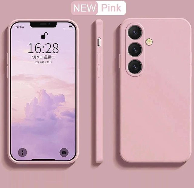 Flüssigsilikon Handyhülle für Samsung Galaxy S21 S22 S23 S24 S25 Ultra Plus FE in Rosa - Bild 1