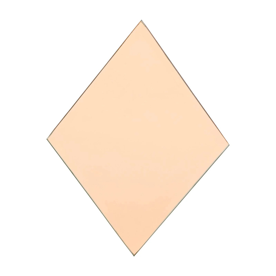House Doctor Rosa Spiegel Diamond in Pink und Gold, 4er Set, B: 16 cm, H: 22 cm - Bild 1