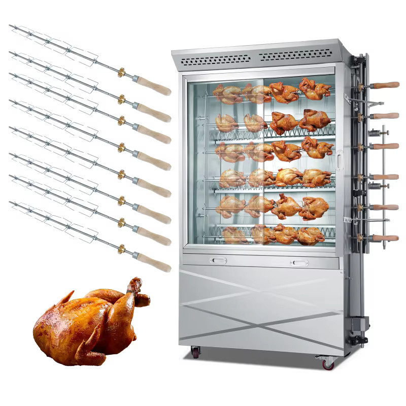 XMSJ Gasgrill Rotisserie Hühnerofen aus Edelstahl in Silber für professionelle Gastronomie - Bild 2