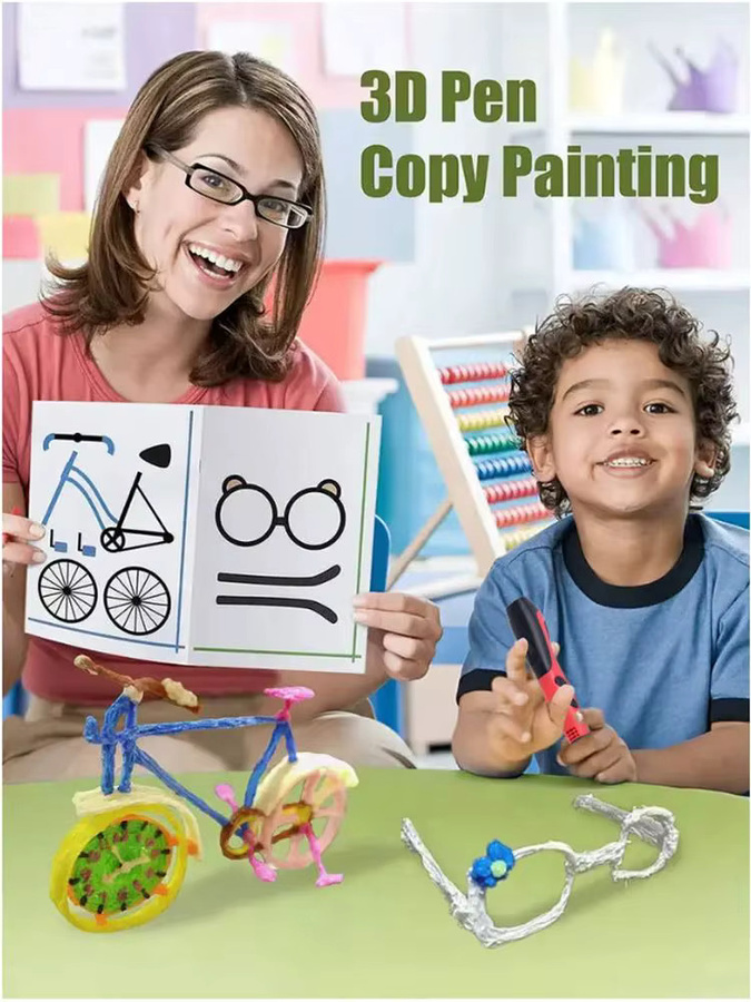 TIMOOK AACA 3D-Druckstift Zeichenbuch mit bunten Malvorlagen und transparenten Platten aus Pappe für Kinder - Bild 2