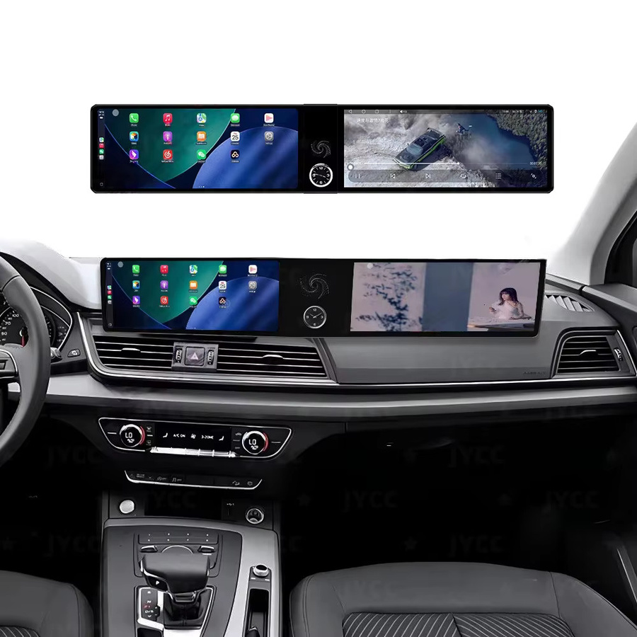 YANFU Android 13 Carplay Autoradio mit Dual Touch Screen 12,3 Zoll und GPS für Audi Q5 2008-2016 in Schwarz - Bild 4