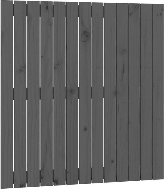 vidaXL Wand-Kopfteil aus massivem Kiefernholz in Grau mit rustikaler Optik, B/H: 82,5 x 90 cm, Tiefe: 3 cm - Bild 1