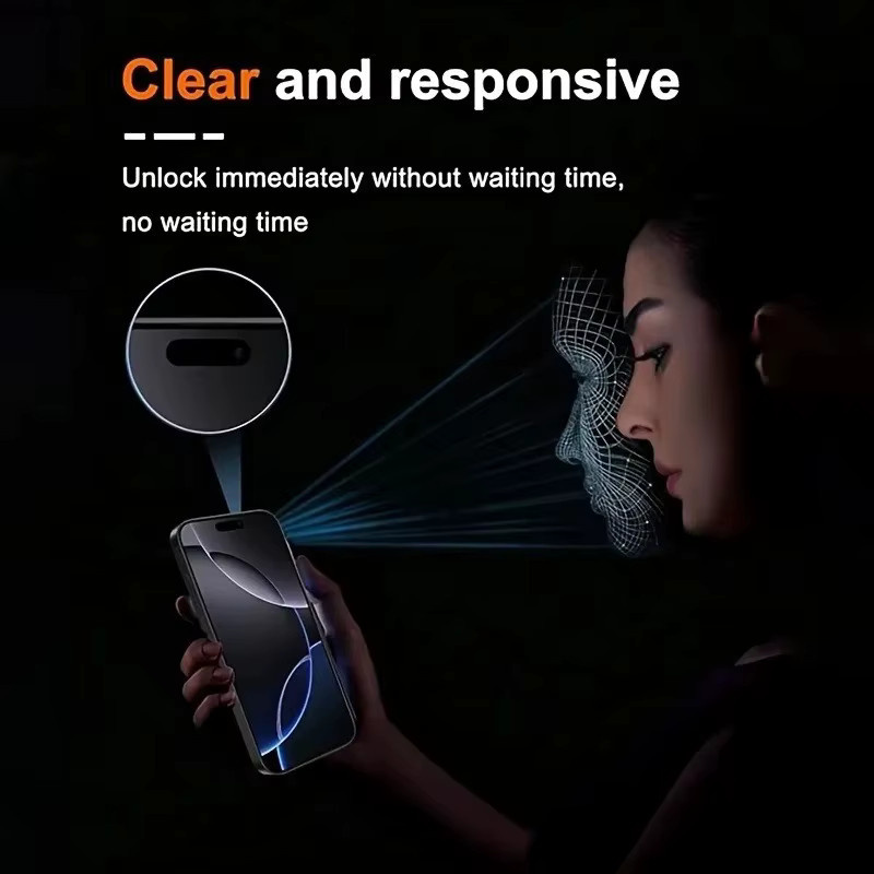 2 Stück ONEVAN HD-Displayschutzfolie aus gehärtetem Glas für iPhone 11 12 13 14 15 16 Pro Max, blendfrei und mit Augenpflege, transparent - Bild 2