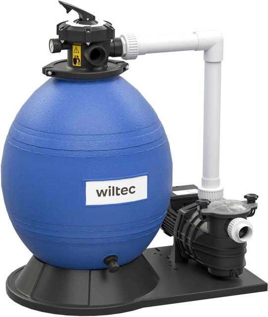 Wiltec Sandfilteranlage mit 750W Motor, 71L Filtertank und 20000L/H Leistung in Blau - Bild 1