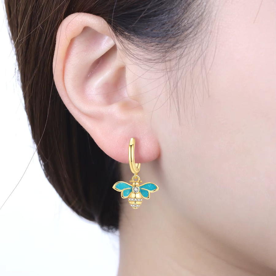 CYCUFF Tropfenohrringe, 925 Silber, Biene, Damen - Bild 2