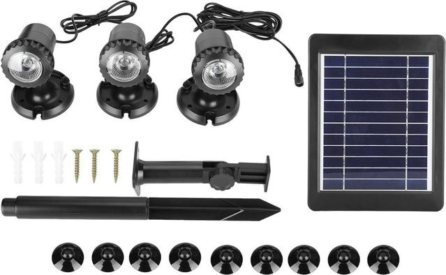 KONNWEI Solarenergie Unterwasserlampe IP65 wasserdicht in Grau - Bild 1