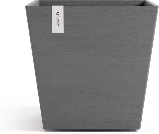 Ecopots Pflanztopf Rotterdam Grau Höhe: 35,2 cm, Breite: 34 cm, Tiefe: 34 cm - Bild 1