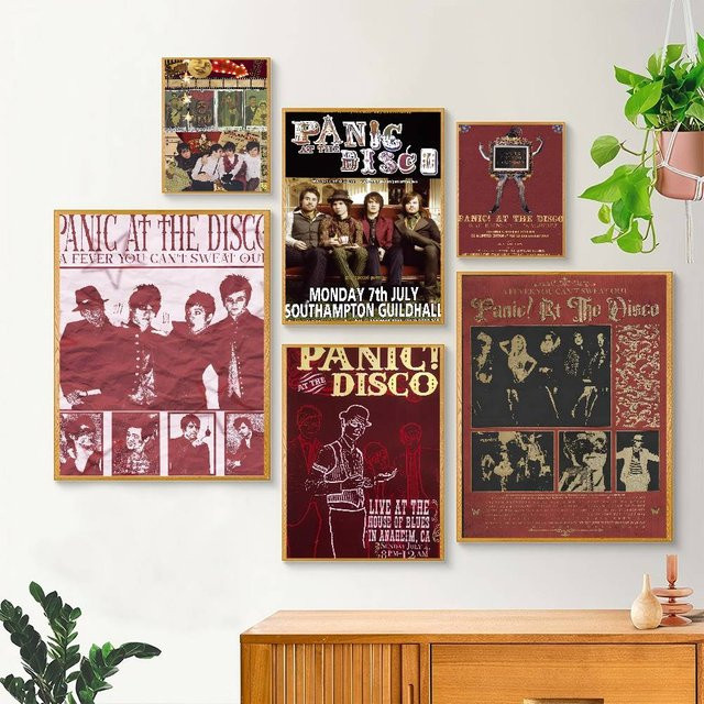 Selbstklebende Wandkunstdekoration Panic At The Disco HD Rahmenlose Raumdekoration - Bild 1