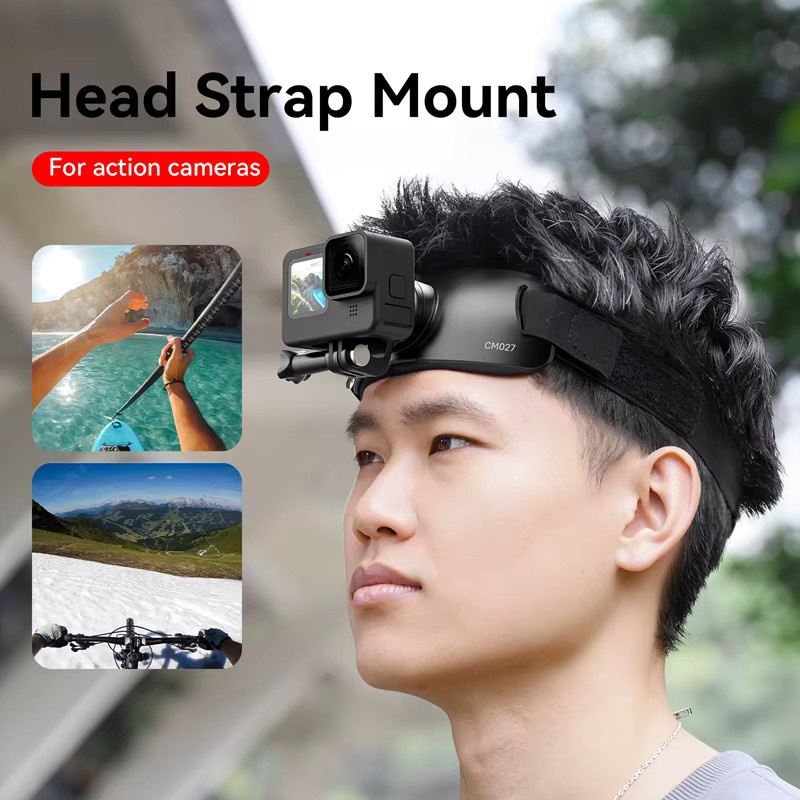Ulanzi Kopfbandhalterung in Schwarz für Action-Kameras und Smartphones, passend für GoPro 12, 11, 10, 9, 8, 7 für Outdoor-Fotografie und Video-Vlogging - Bild 3