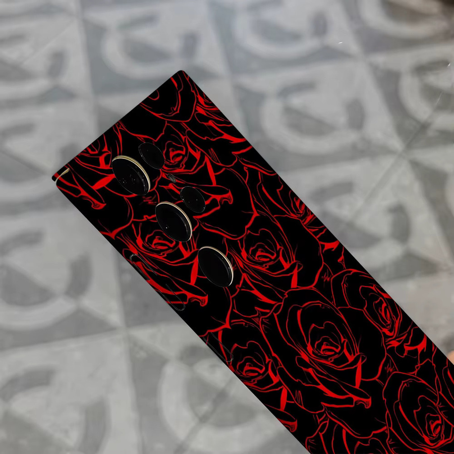 Crimson Rose Stoßfeste Doppelschicht Handyhülle für Samsung Galaxy S25 Ultra, S24 und S23 Ultra Plus - Bild 5