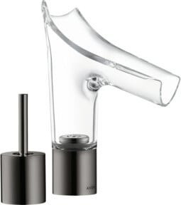 Hansgrohe Axor Starck V 2-Loch-Waschtischarmatur mit Ablaufgarnitur in Polished Black Chrome - Bild 1