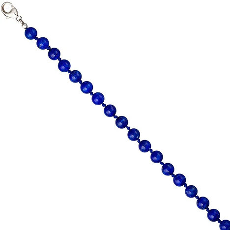 Colfem Halskette Lapislazuli, blau, 925 Silber, 45 cm, Unisex - Bild 1