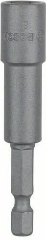Bosch Steckschlüssel-Maschinenaufnahme 8mm Antrieb 1/4 mit 6,3mm Aufnahme in Silber aus Edelstahl - Bild 1