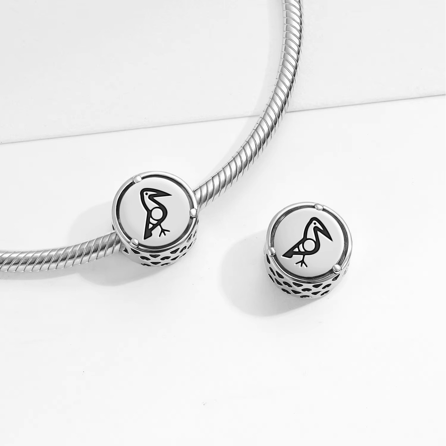 JIUHAO Charm Taino-Vogel, 925 Silber, Unisex - Bild 2