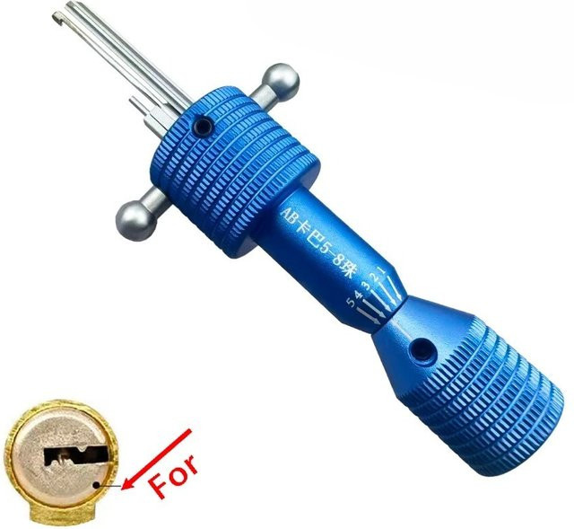 KABA MUL-78 Positiver Rillenschlüssel als Einzeilschlüssel-Decoder-Werkzeug in Blau - Bild 1