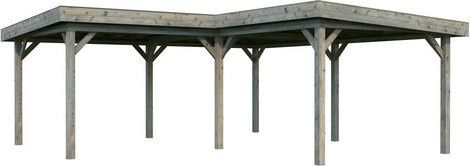 PALMAKO Pavillon Lenna in Grau, B/H/T: 588 x 245 x 588 cm - Bild 1