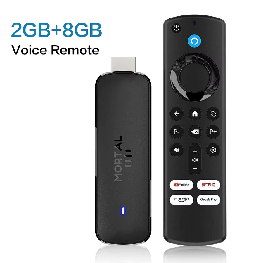 Mortal Q8 Android 14 TV-Stick mit WIFI6 und Sprachsteuerung, 8K Media Streamer in Schwarz - Bild 7