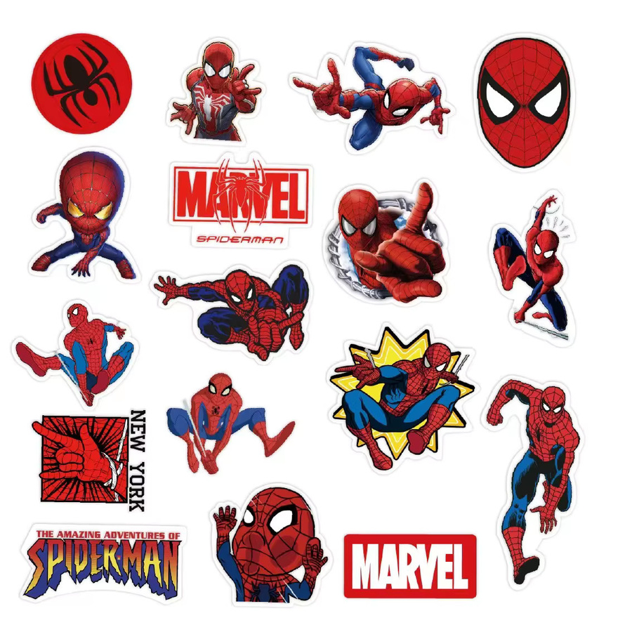 50 Stück Spiderman Anime Aufkleber Set, wasserfeste Sci-Fi Graffiti Dekoration für Handyhülle, Skateboard und Koffer, Mehrfarbig - Bild 2