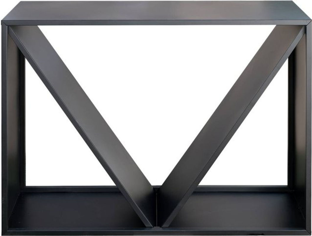 Westmann modernes Kaminholzregal aus Stahl in Schwarz, B/T/H: 114,5 x 35 x 80 cm - Bild 6