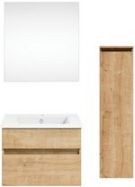 Get2You Badmöbel-Set twenty one, 4-teilig, Waschbecken und Waschtischunterschrank, braun, B/H/T: 62 x 65,6 x 51 cm - Bild 1