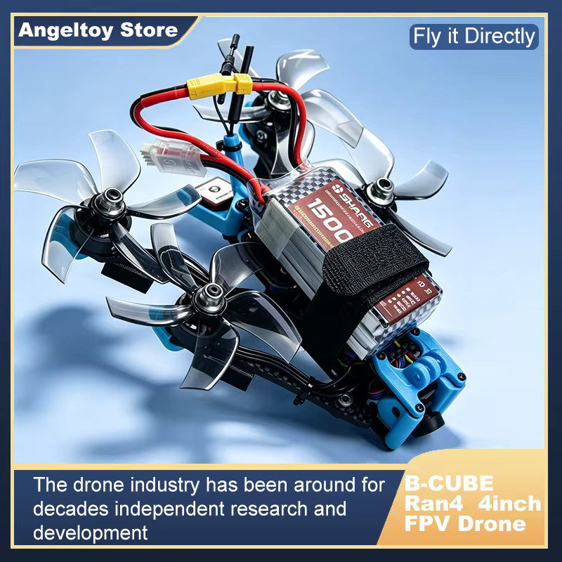 B-CUBE Ran4 4-Zoll FPV Drohnen-Rahmenkit aus Kohlefaser in Schwarz für Renndrohnen und Quadcopter mit Unterstützung für INAV, Beatflight, F722, F745 und Ardupilot Flugsteuerung - Bild 2