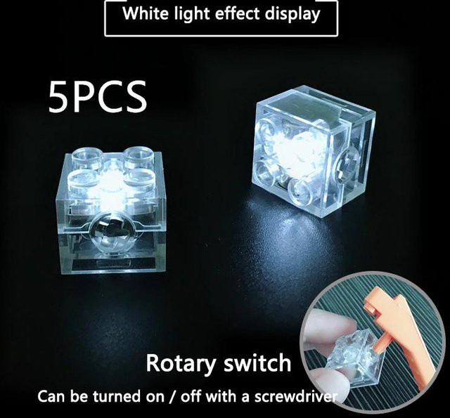 Yiran toy 5-teiliges Set LED Leuchtende Bunte Bausteine Zubehörteile - Bild 1